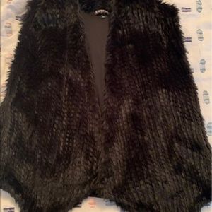 Express faux fur vest